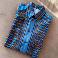 Versace Mainline Hemd Seide Baroque Greca Medusa Italy