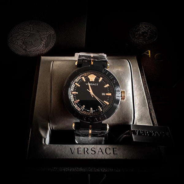 Versace Mainline Uhr Aion Medusa Oro Baroque Greca