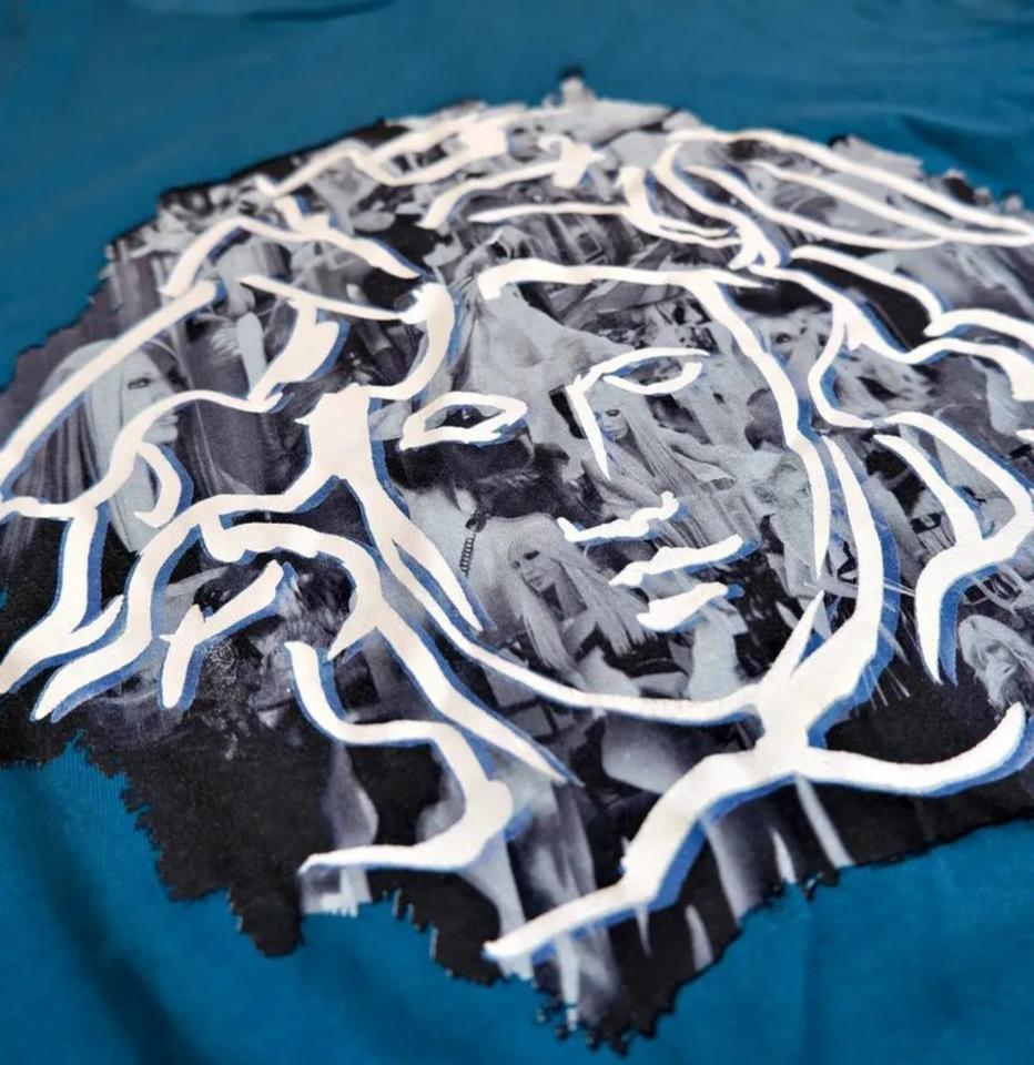 Versace Mainline T-Shirt Top Medusa Print auf Front und