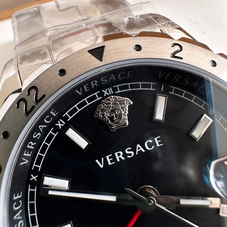 Versace Mainline Uhr GMT Hellenyium Medusa Baroque Swiss