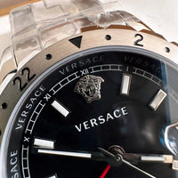 Versace Mainline Uhr GMT Hellenyium Medusa Baroque Swiss