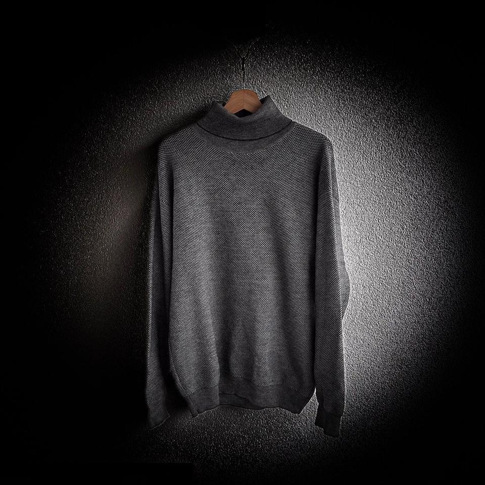 Valentino Turtleneck Pullover checked Wolle Italy