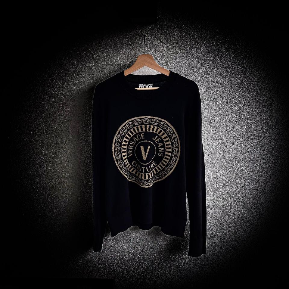 Versace Jeans Couture Pullover Logo Knitted Gold Oro CLG
