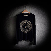 Versace Jeans Couture Pullover Logo Knitted Gold Oro CLG