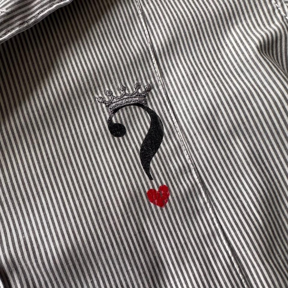 Love Moschino Hemd Striped Heart Crown Milano