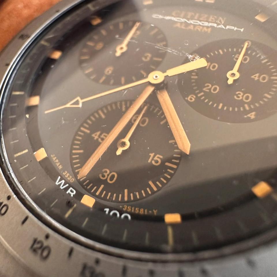 Citizen Chrono Titan Alarm Chronograph WR100 Japan
