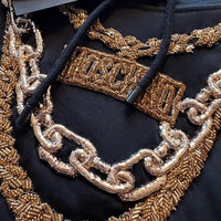 Moschino X H&M Hoodie Hand embroided gold Chain Limited