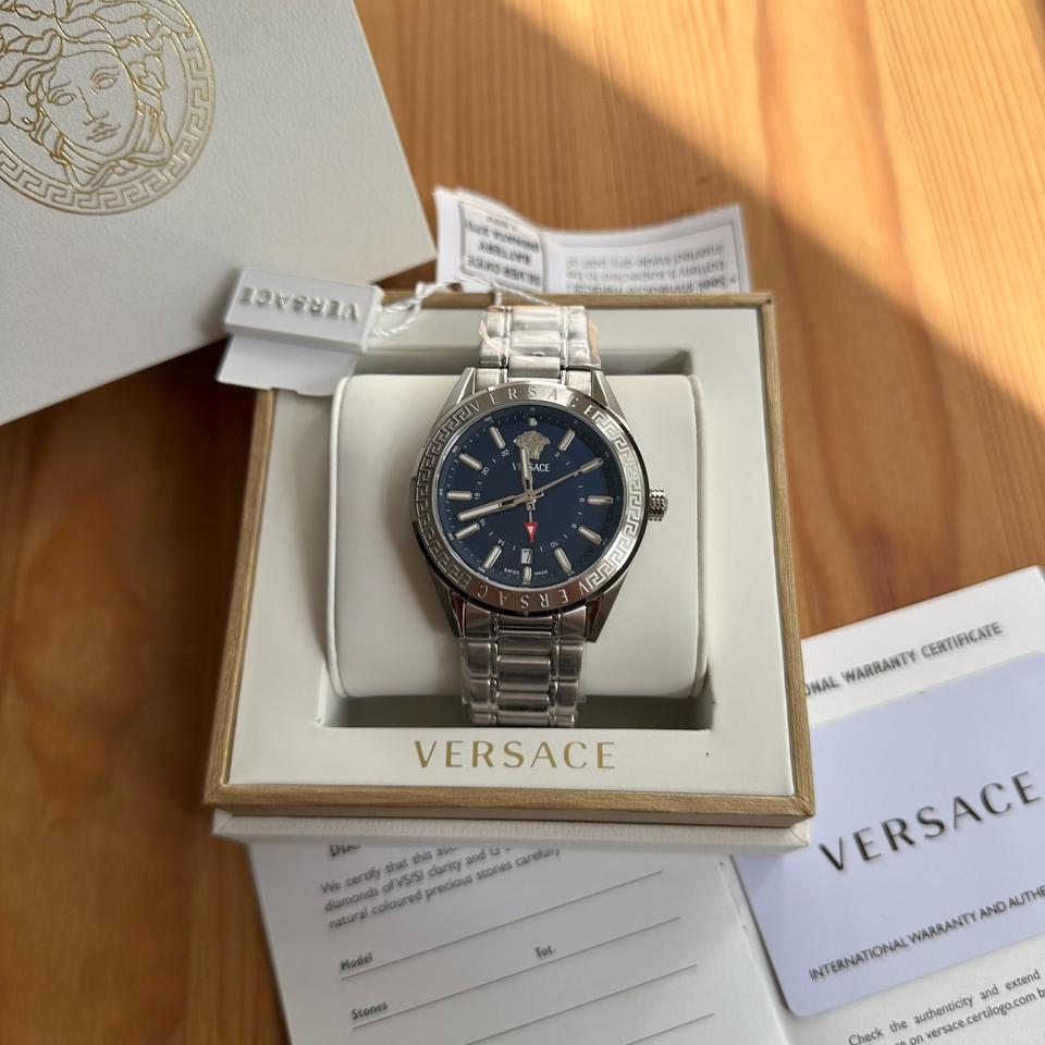Versace Uhr GMT V-Code Diver Baroque Medusa Swiss CLG