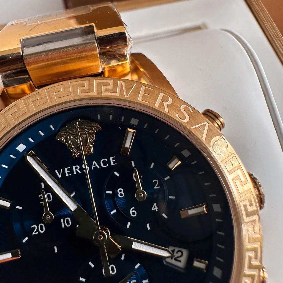 Versace Mainline Uhr Medusa Gold Baroque Swiss Sport Tec
