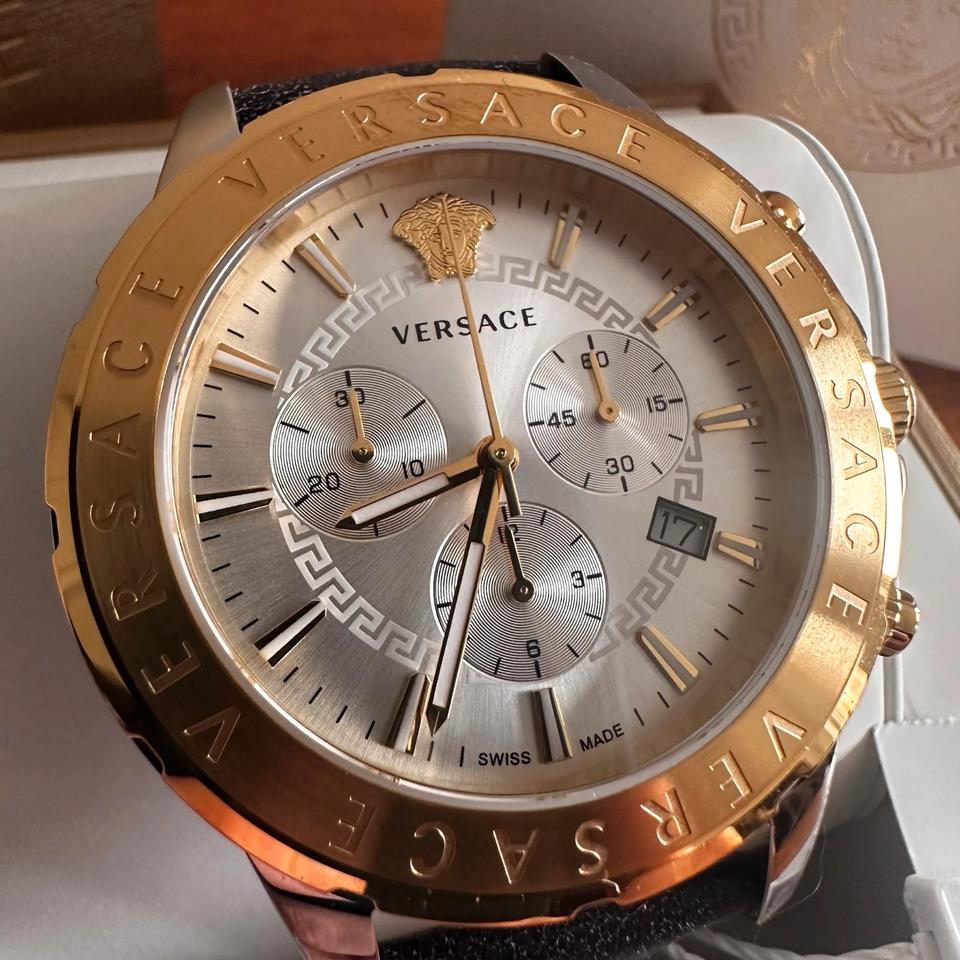 Versace Mainline Uhr Signature Chronograph Medusa Gold