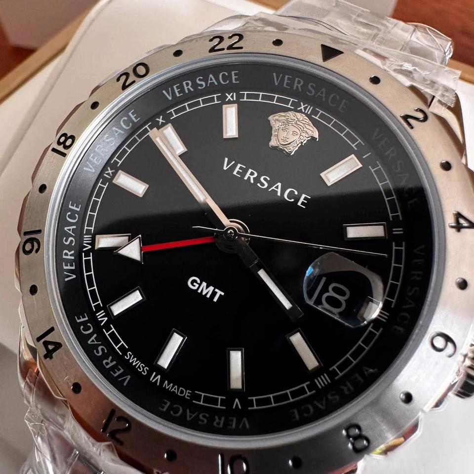Versace Mainline Uhr GMT Hellenyium Medusa Baroque Swiss