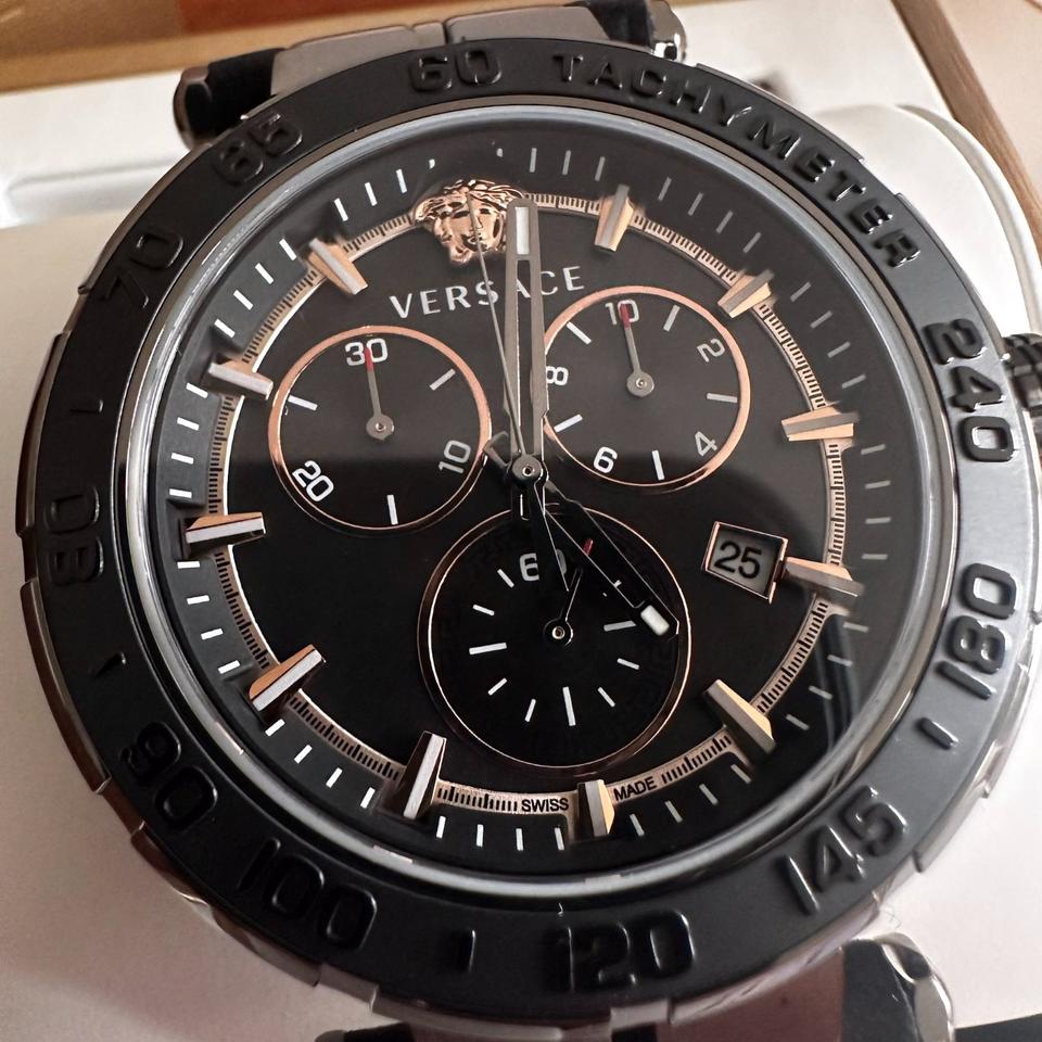 Versace Mainline Greca Chrono Uhr Medusa Full Set Swiss