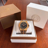 Versace Mainline Uhr Chain React Gold Medusa Swiss