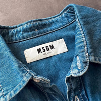 MSGM Jeans Hemd Milano Logo Italy