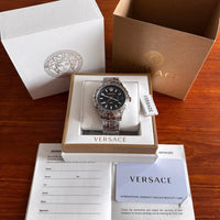 Versace Mainline Uhr GMT Hellenyium Medusa Baroque Swiss