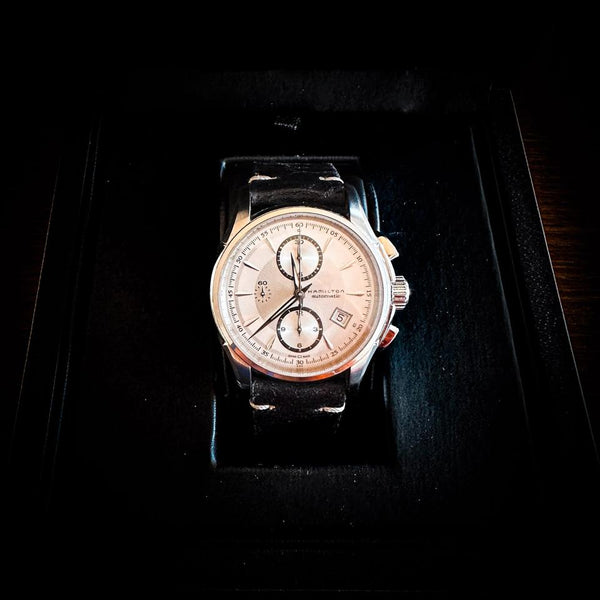 Hamilton Chronograph Automatik Uhr Sichtboden Box Swiss