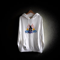 Heron Preston Hoodie White Tribal Wizard Bio Baumwolle P