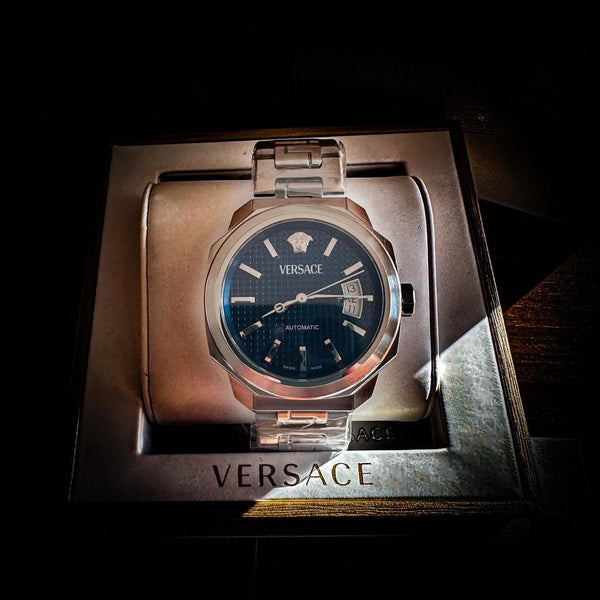 Versace Mainline Uhr Dylos Automatik Full Set Medusa Baroque