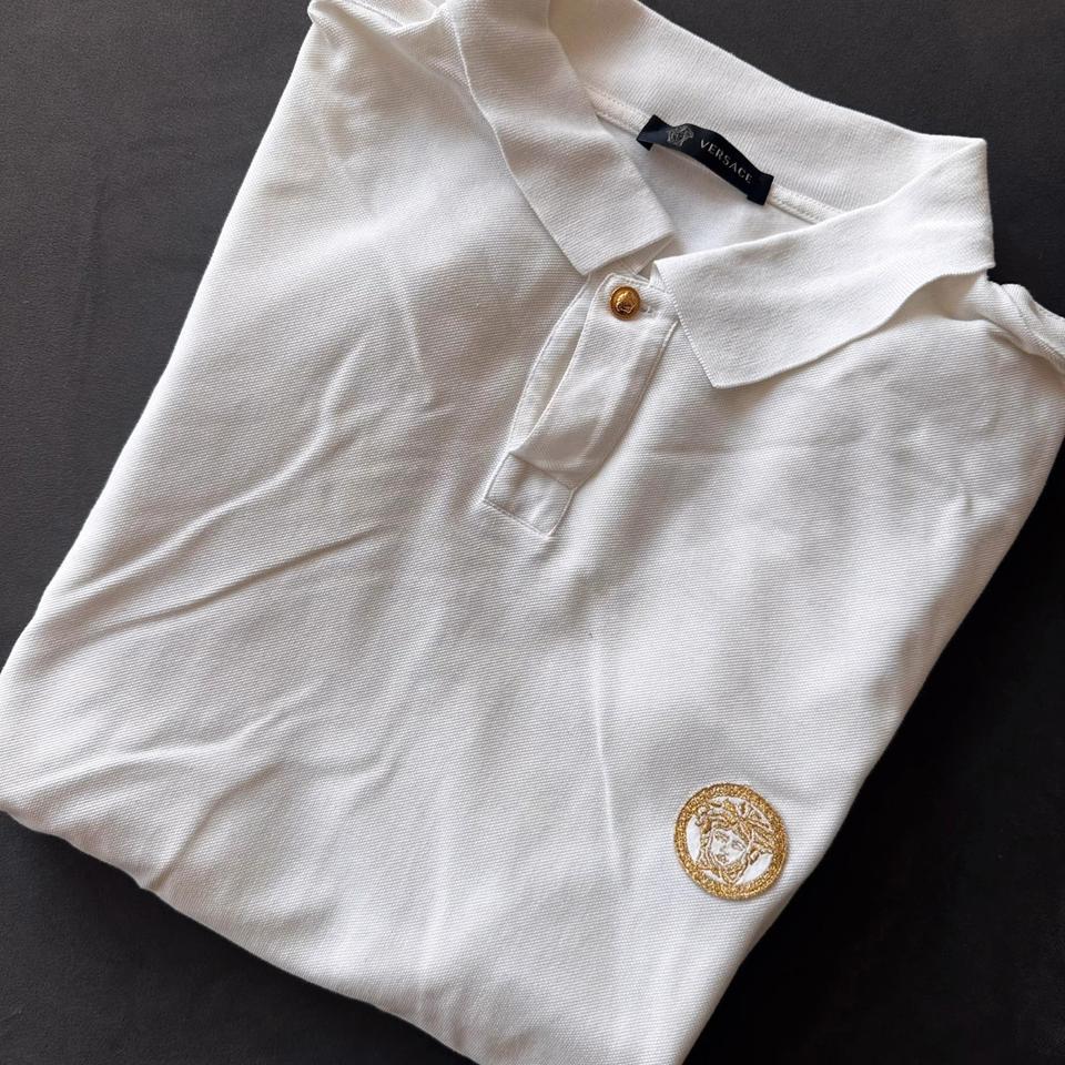 Versace Mainline Poloshirt Medusa Gold Baroque Italy