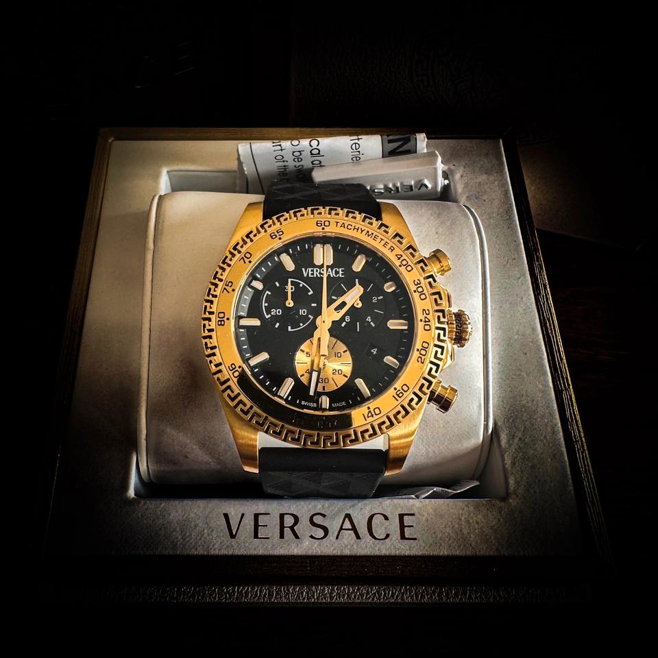 Versace Mainline Uhr Chrono X Medusa Gold Greca Baroque