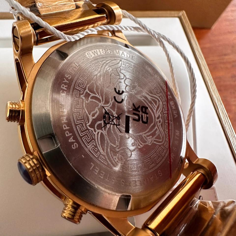 Versace Mainline Uhr Medusa Gold Baroque Swiss Sport Tec