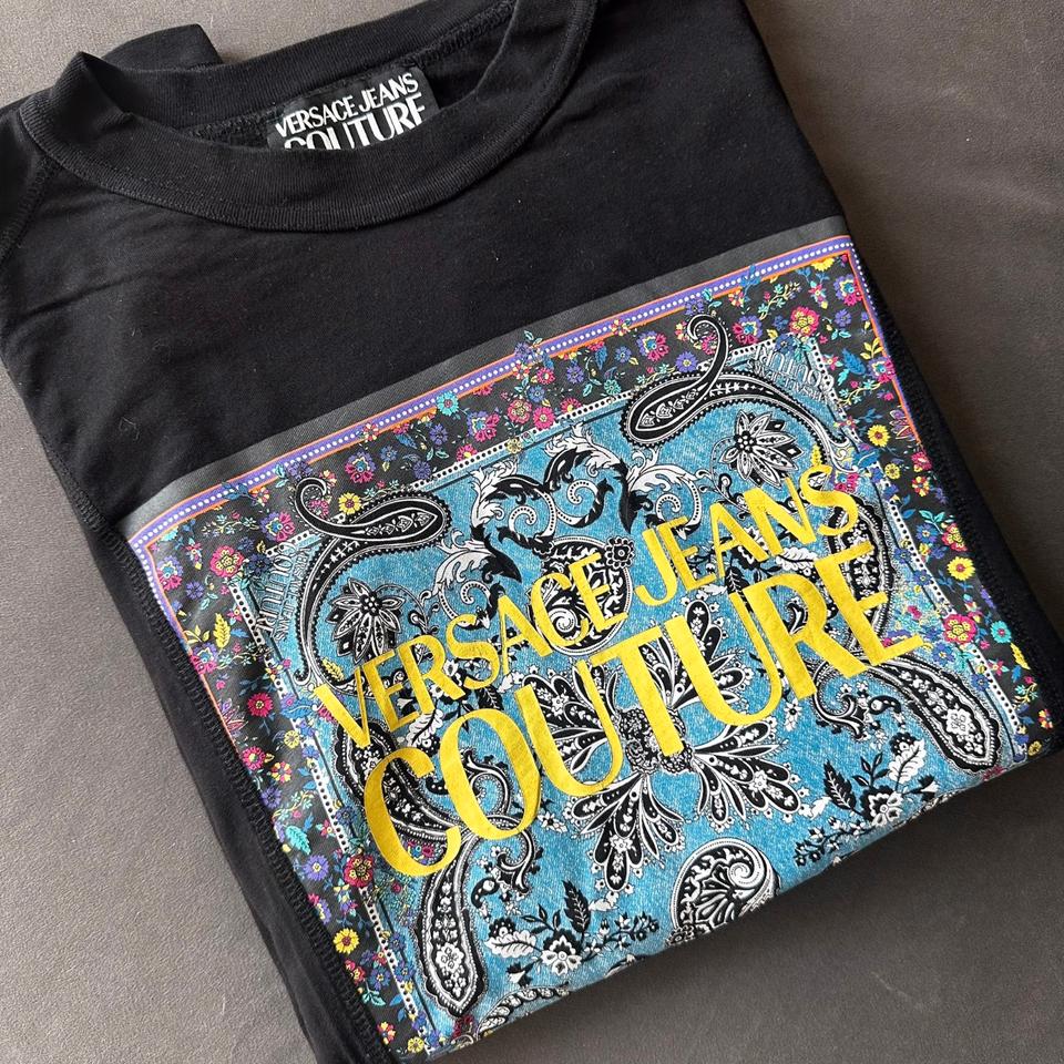 Versace Jeans Couture T-Shirt Bandana Baroque Medusa Flo