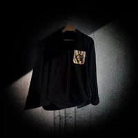 Versace Mainline Hemd Baroque Oro Gold Pocket Shirt NFC
