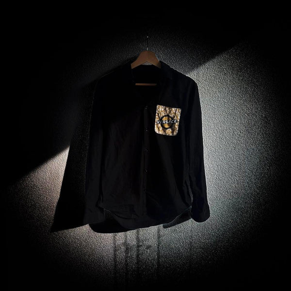 Versace Mainline Hemd Baroque Oro Gold Pocket Shirt NFC