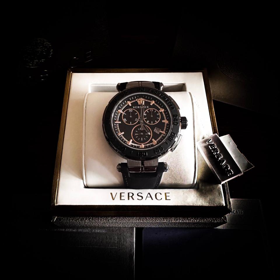 Versace Mainline Greca Chrono Uhr Medusa Full Set Swiss