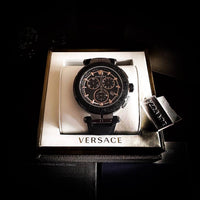 Versace Mainline Greca Chrono Uhr Medusa Full Set Swiss