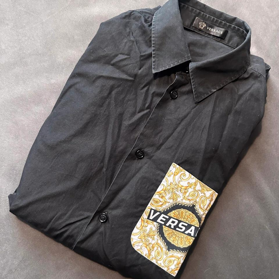 Versace Mainline Hemd Baroque Oro Gold Pocket Shirt NFC