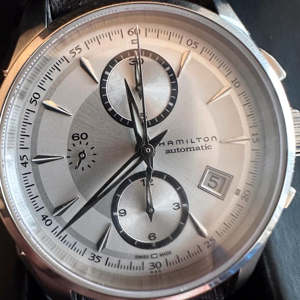 Hamilton Chronograph Automatik Uhr Sichtboden Box Swiss
