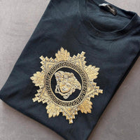 Versace Mainline T-Shirt Medusa Baroque Oro Stitched