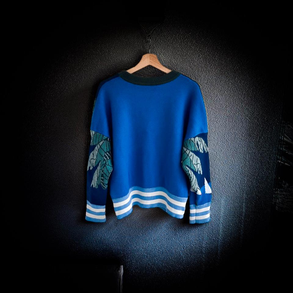 Palm Angels Pullover Cropped Wool-Jacquard Sweater