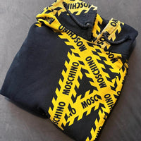 Moschino Mainline Hoodie Caution Tape Italy Pullover Milano
