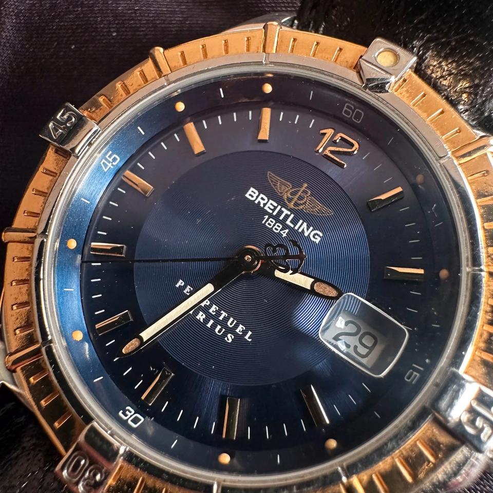 Breitling Sirius Perpetuel Uhr Swiss Made 18k Gold Lünet