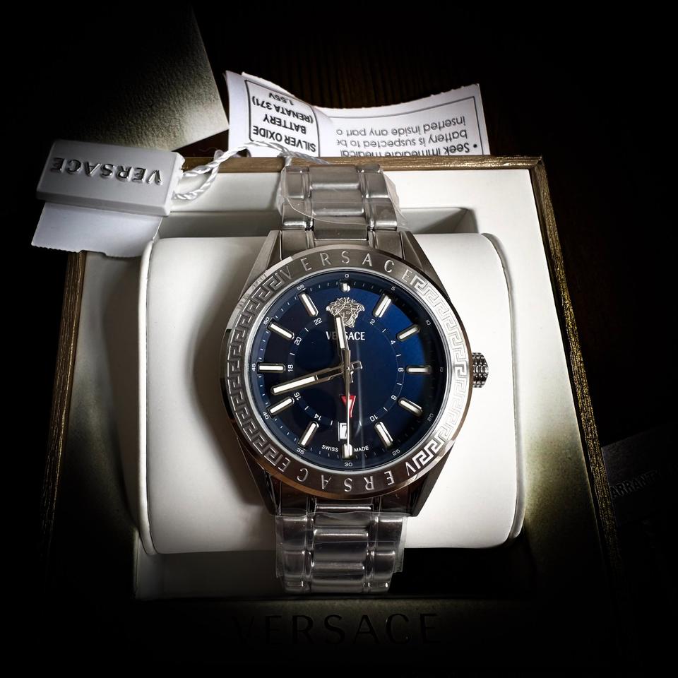 Versace Uhr GMT V-Code Diver Baroque Medusa Swiss CLG