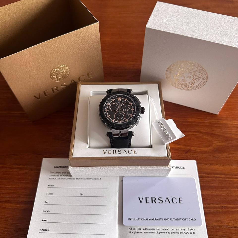 Versace Mainline Greca Chrono Uhr Medusa Full Set Swiss