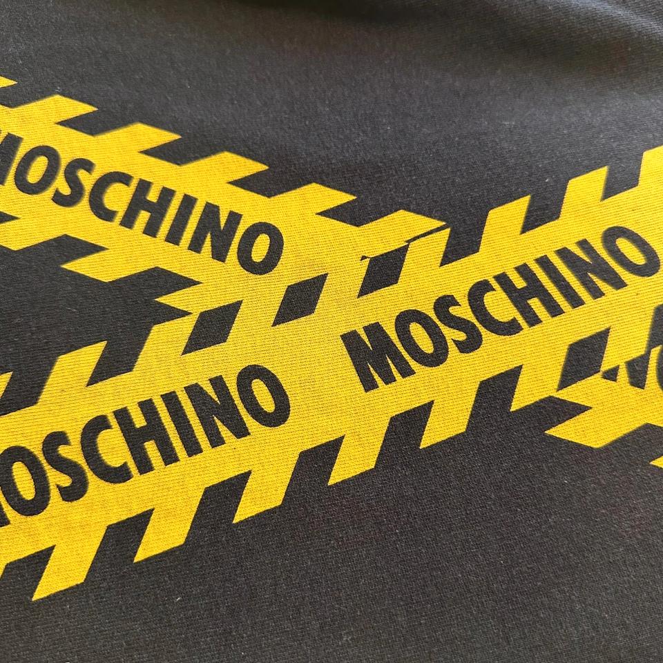 Moschino Mainline Hoodie Caution Tape Italy Pullover Milano