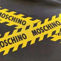 Moschino Mainline Hoodie Caution Tape Italy Pullover Milano