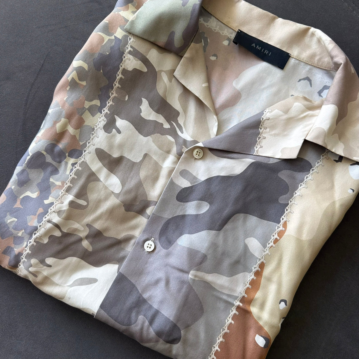 Amiri Hemd Patchwork Camo