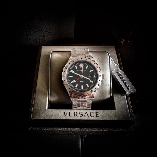 Versace Mainline Uhr GMT Hellenyium Medusa Baroque Swiss