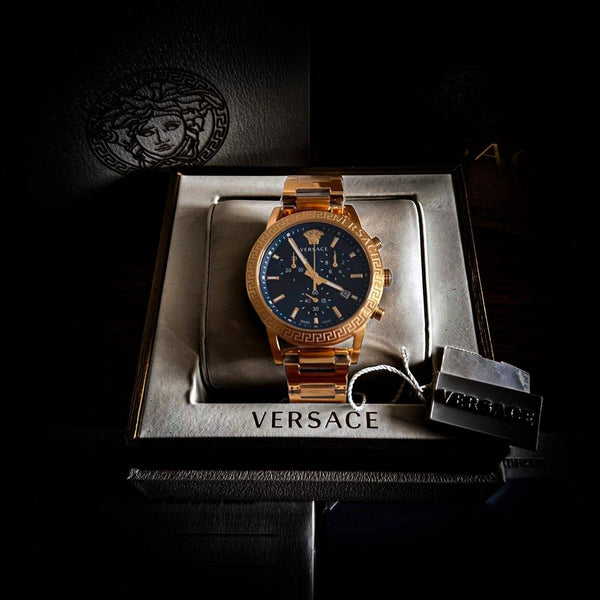 Versace Mainline Uhr Medusa Gold Baroque Swiss Sport Tec