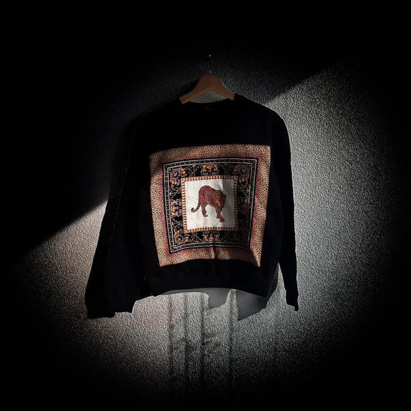 Versace Mainline Sweatshirt Leopard Baroque Medusa Italy CLG