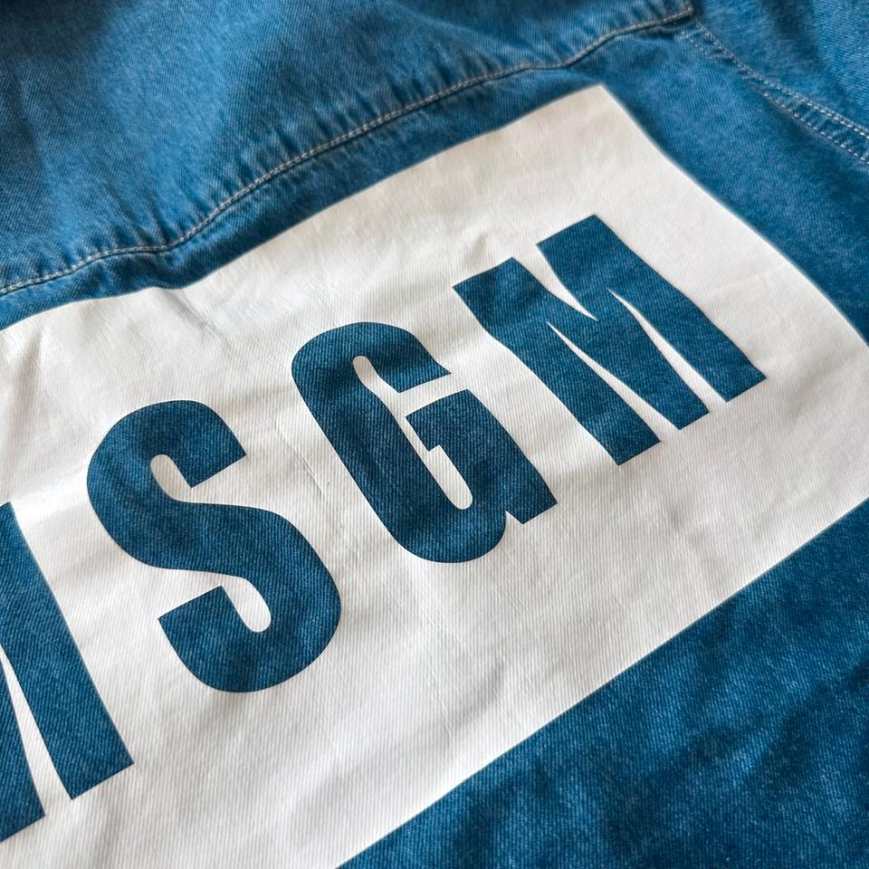 MSGM Jeans Hemd Milano Logo Italy