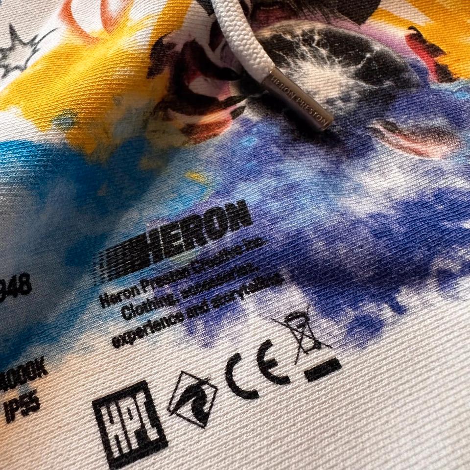 Heron Preston Hoodie Pullover Organic Cotton Tribal Wiza