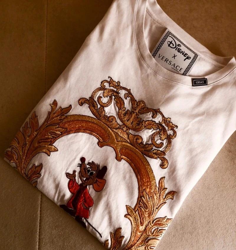 Versace Mainline T-Shirt x Disney Baroque Bestickung Gol
