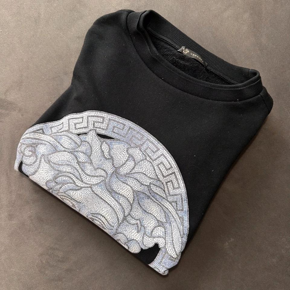 Versace Mainline Medusa Mosaik Sweatshirt Baroque Greca Italy