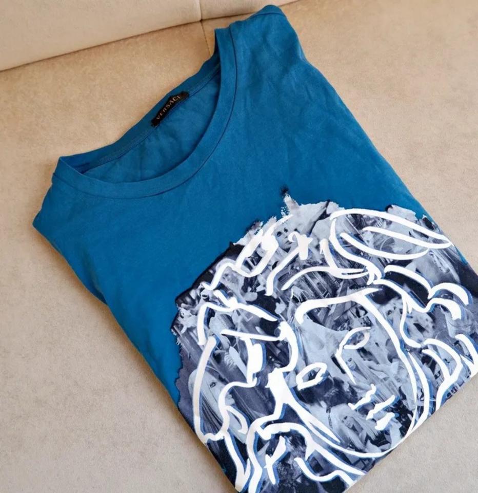 Versace Mainline T-Shirt Top Medusa Print auf Front und