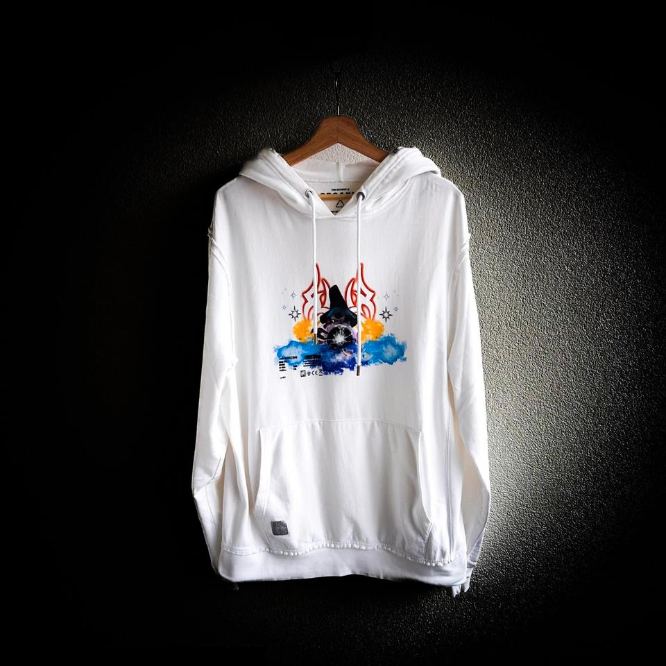 Heron Preston Hoodie Pullover Organic Cotton Tribal Wiza